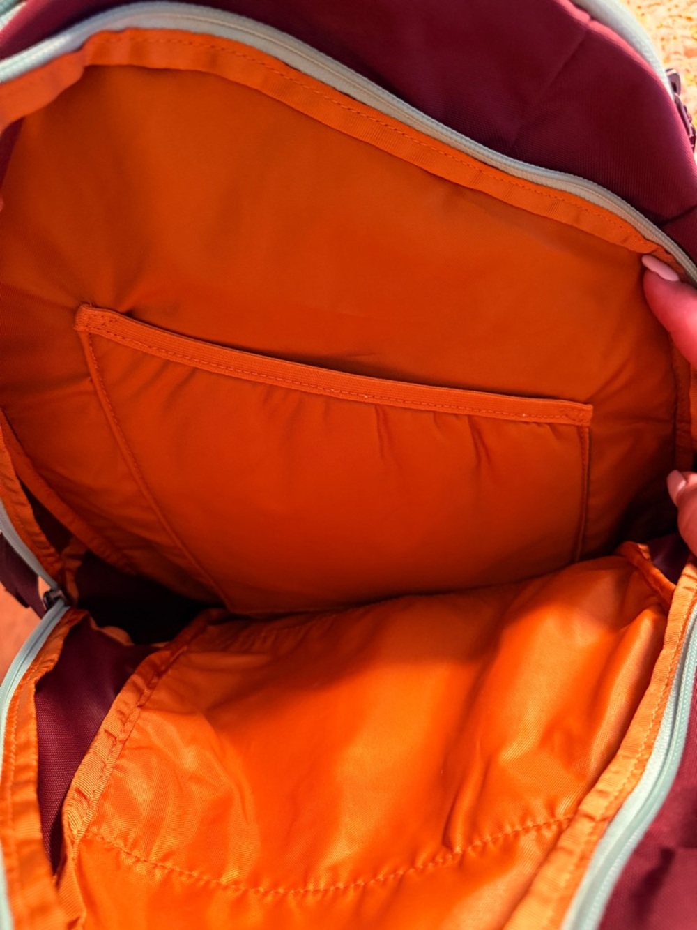 Patagonia Men's Maroon and Mint Green Daypack - Picture 4 of 4